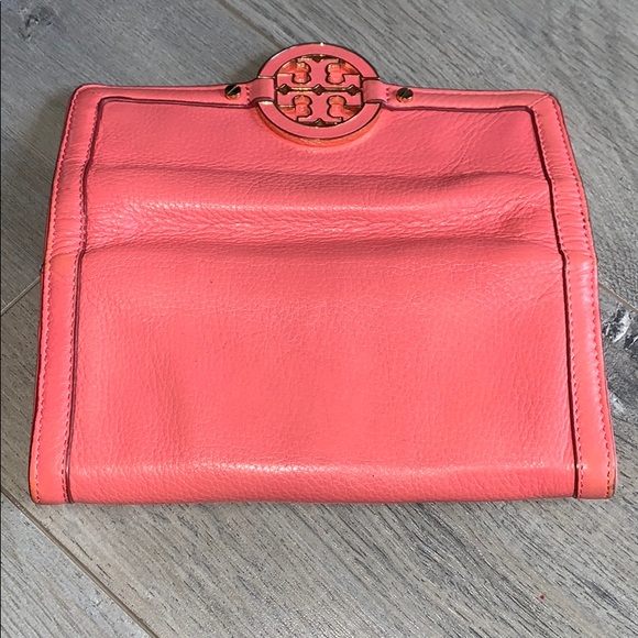 Tory Burch Salmon Pink Leather Wallet - Picture 7 of 12